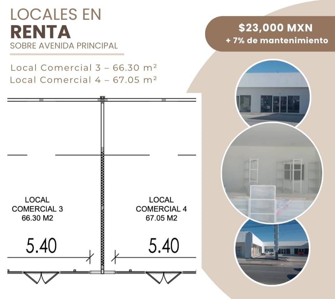 SE RENTA MAGNIFICO LOCAL, SOBRE AVENIDA PRINCIPAL