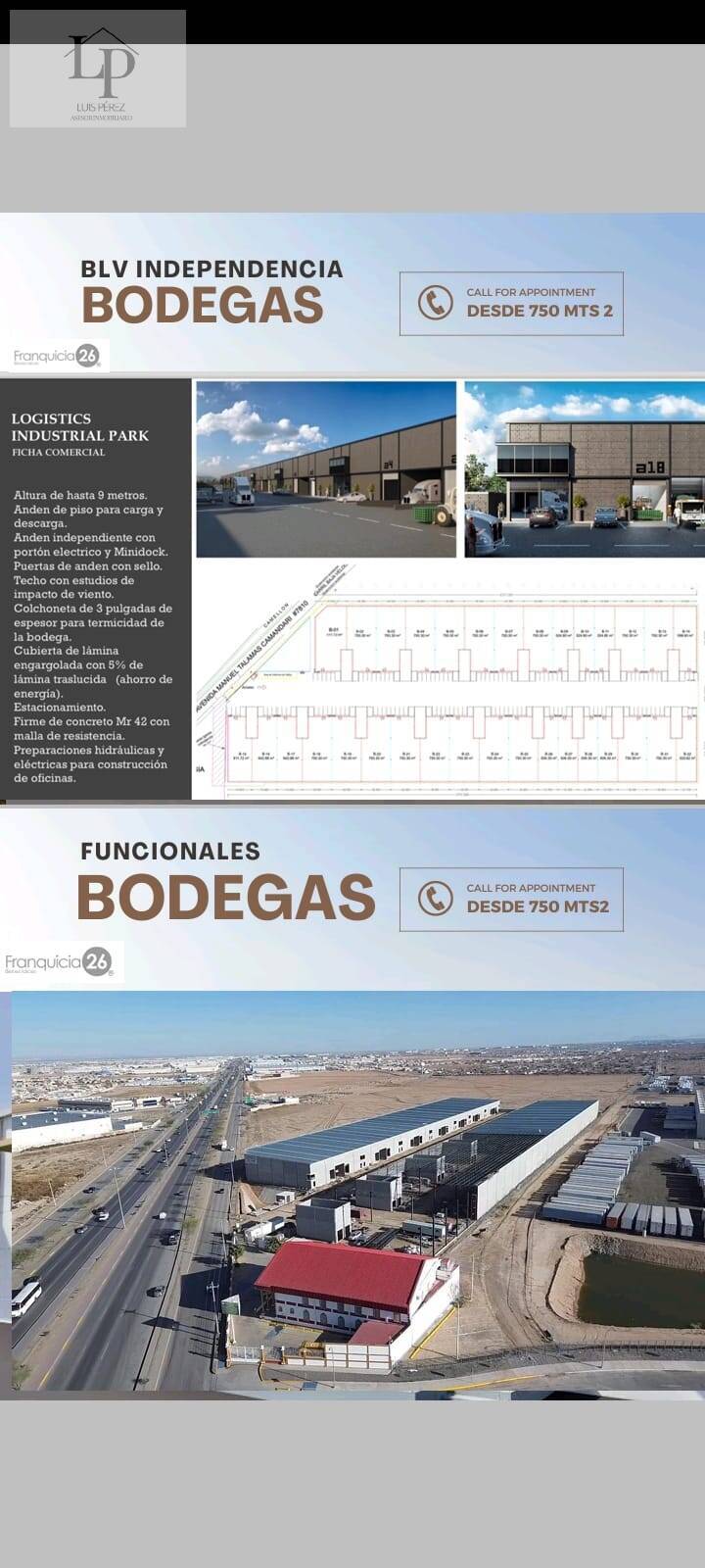 RENTA DE VARIAS BODEGAS NUEVECITAS EN EXCELENTE UBICACION PARA LOGISTICA