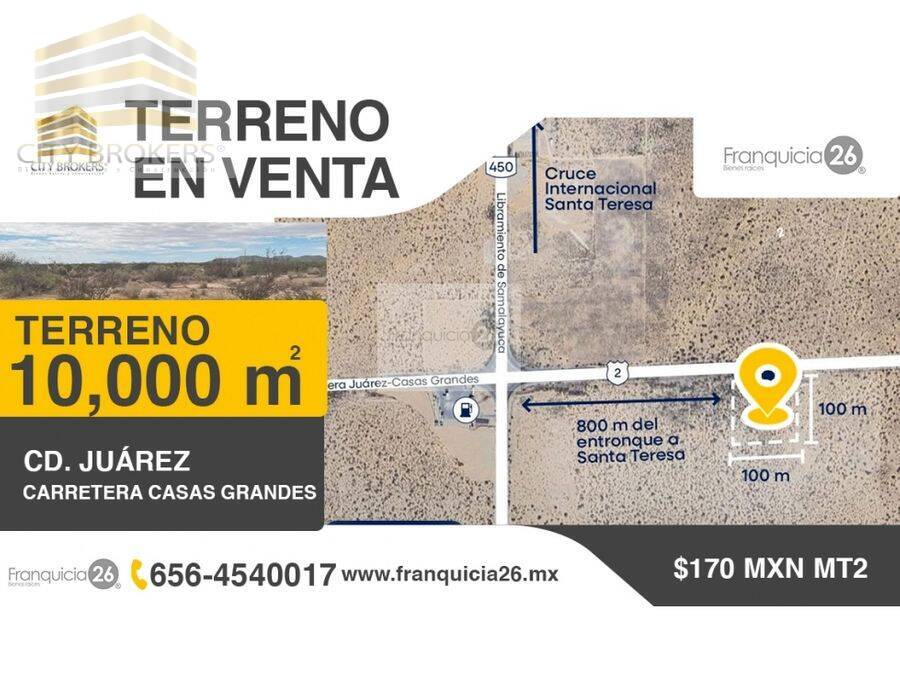 SE VENDEN TERRENOS INDUSTRIALES Y COMERCIALES EN CIUDAD JUAREZ, CHIHUAHUA