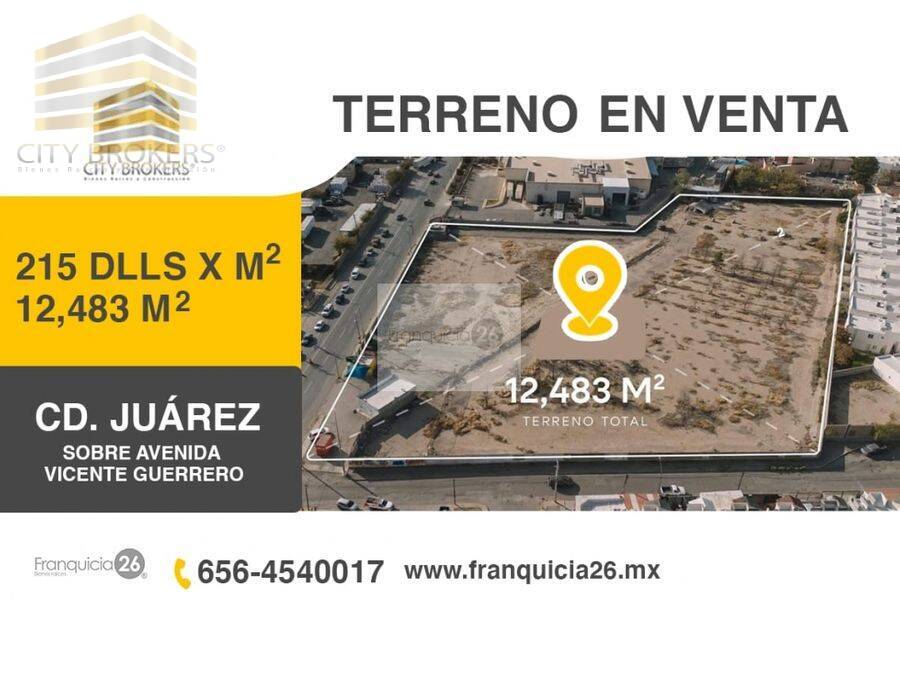 SE VENDEN TERRENOS INDUSTRIALES Y COMERCIALES EN CIUDAD JUAREZ, CHIHUAHUA