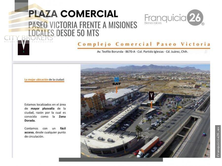 SE RENTAN LOCALES COMERCIALES EN CIUDAD JUAREZ, VARIAS UBICACIONES